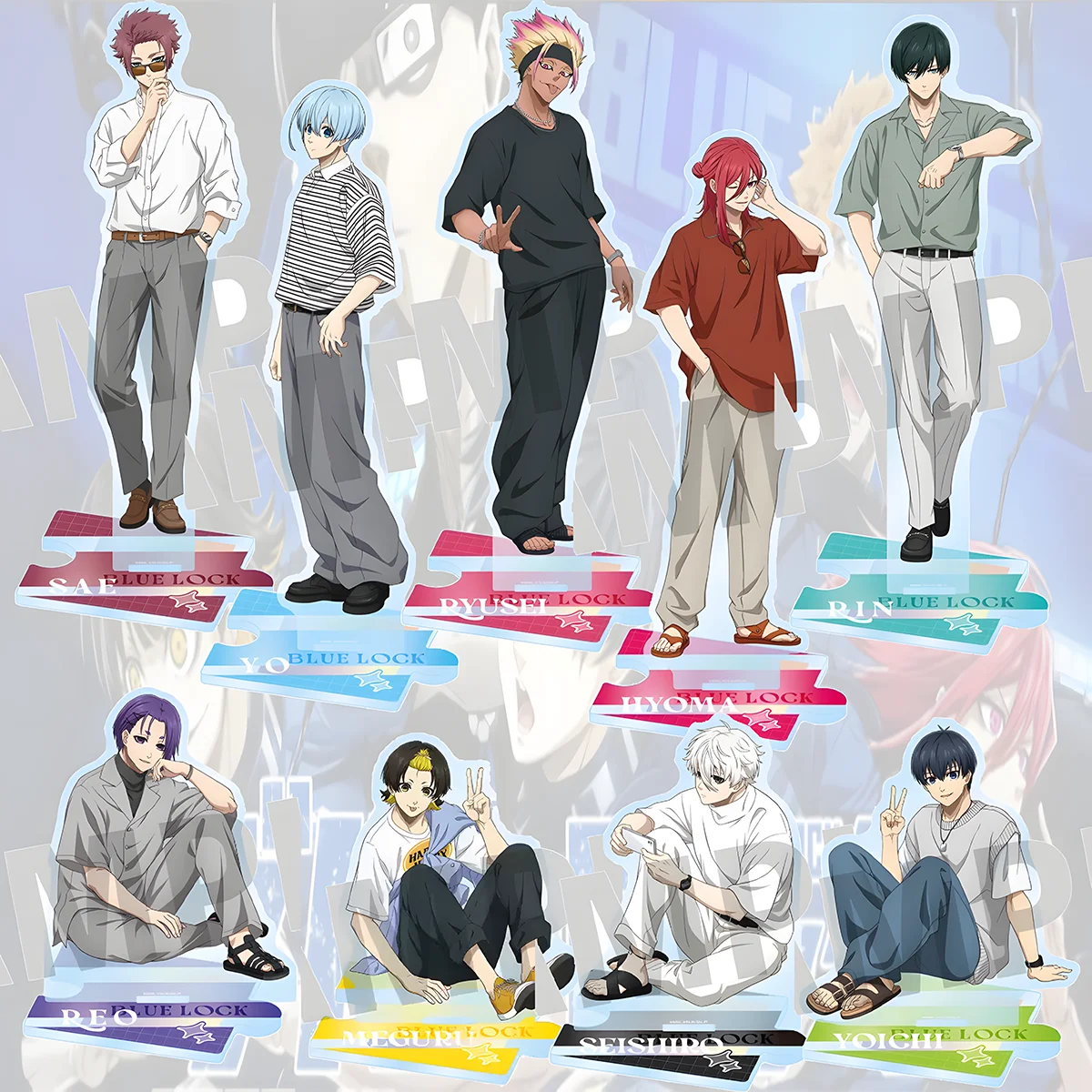 Nuevo Estilo Anime Blue Lock, Atuendo de Verano, Soporte Acrílico de 15cm, Nagi Seishiro, Regalo de Pascua para Amigos y Llavero para Habitación