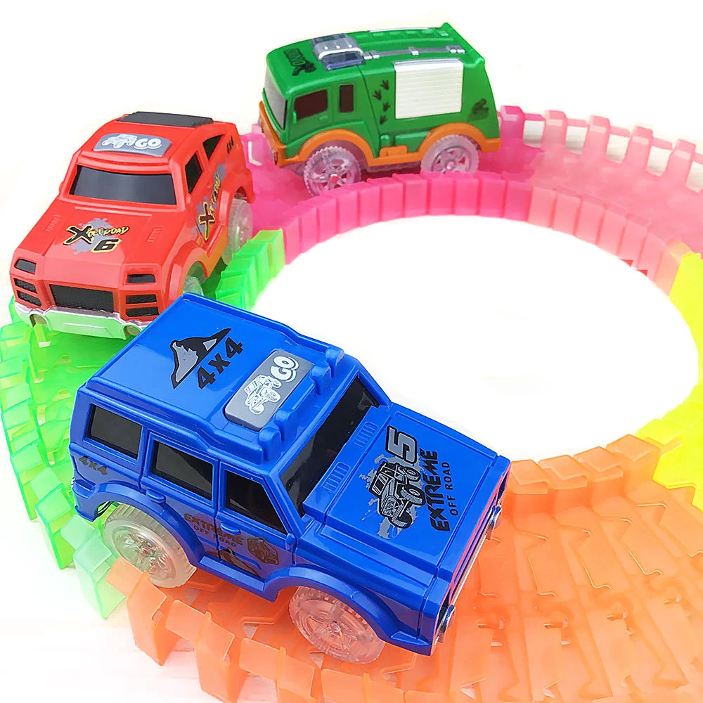 5LED Electronic Jeeps and SUV,TrackToy Parts, Race Track Cars,Children\'s Toys,Car Toys, Light Bar Toys Birthday Gifts