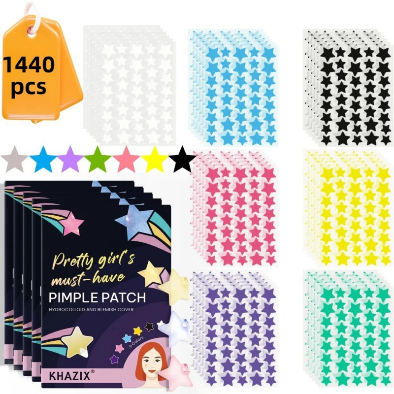 1400 قطعة/المجموعة/المجموعة الملونة على شكل نجمة حب الشباب بقع العناية بالبشرة ملصقات المخفي بقع الوجه أدوات ماكياج أداة العناية بالوجه #5