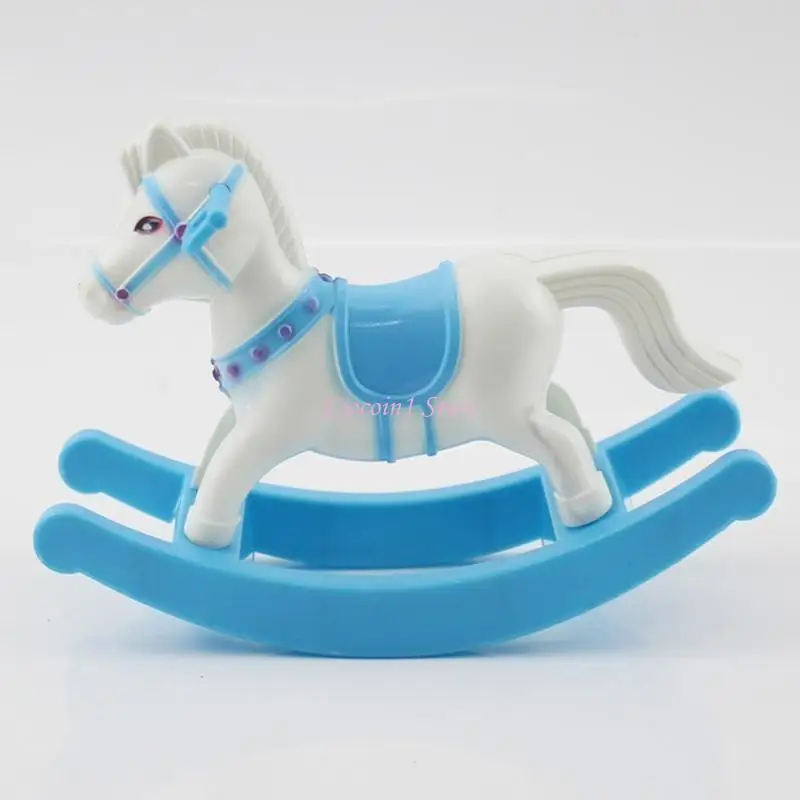Y1ub Early Educational Small Mini Rocking Horse Toy Creatative Modelos Aprendizagem Presente aniversário para 1 2 3 4