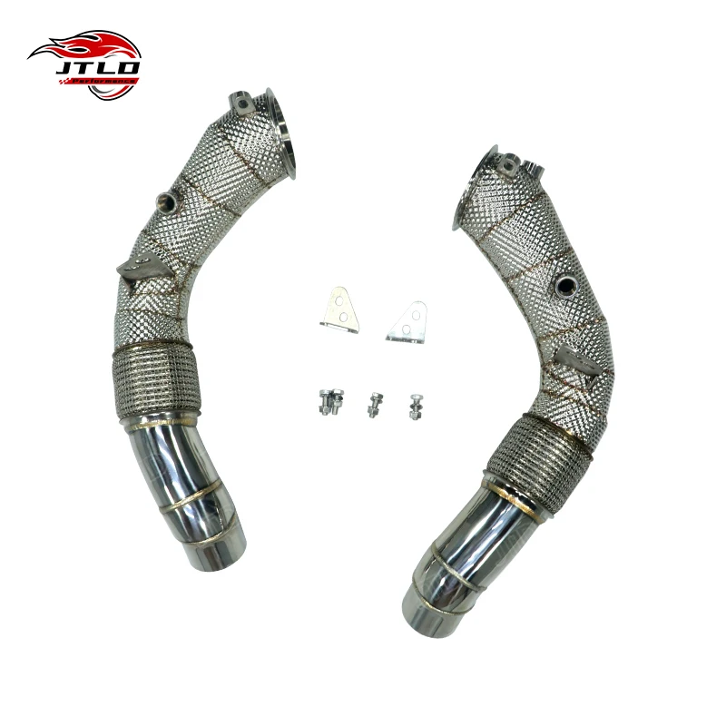 Hot Sale 304SS Stainless Steel Racing Exhaust Downpipe for BMW M5 F10 with Heat Sheila