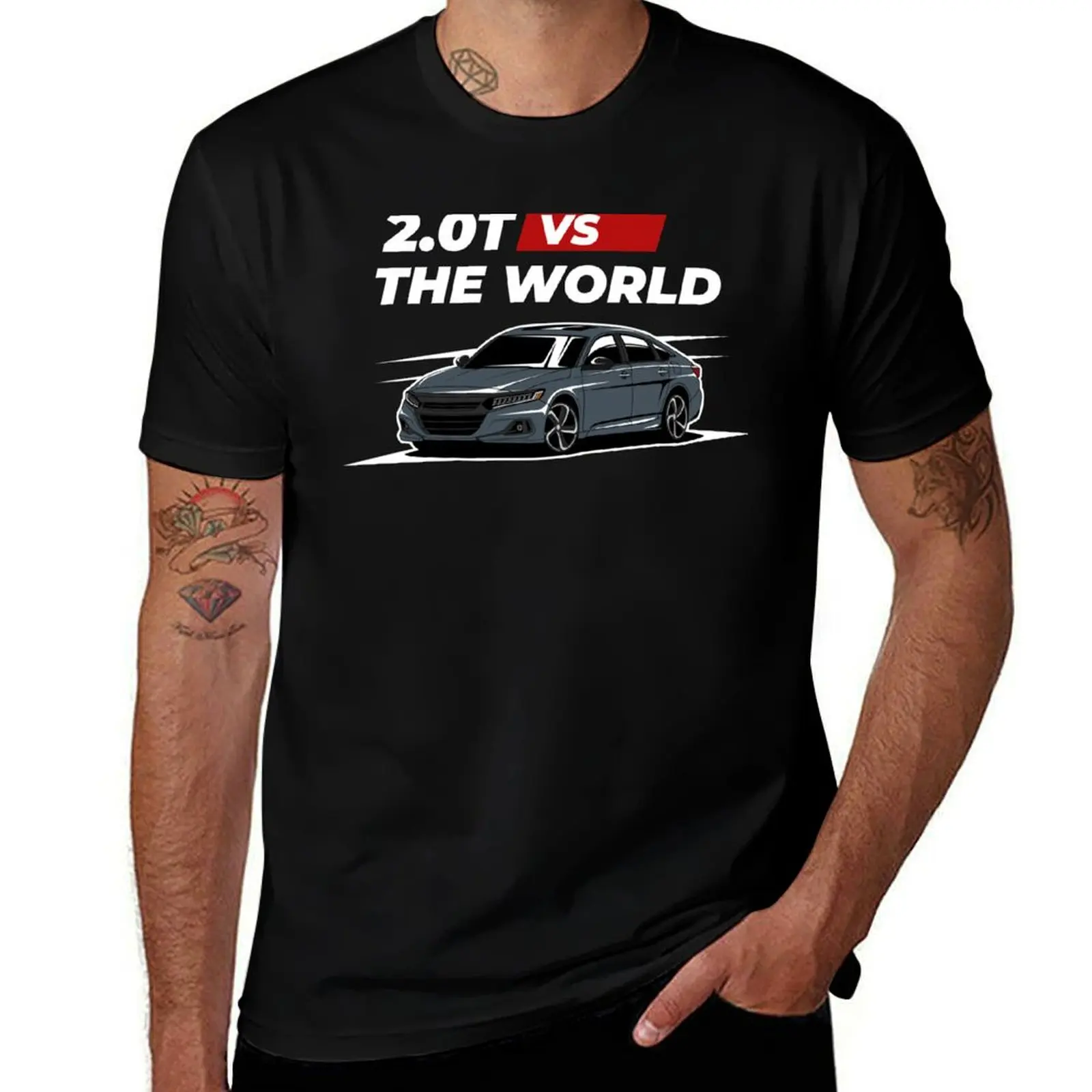 Accord 2.0t vs the world T-Shirt plus size clothes quick drying heavyweight t shirts for men