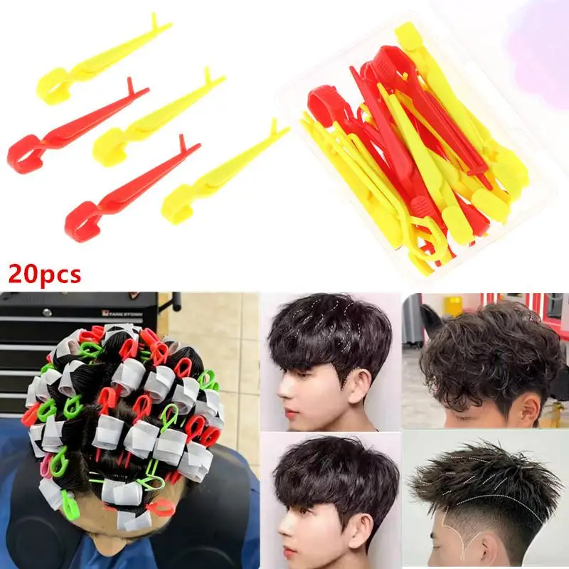 20PCS Anti-Slip Salon Perm Clips Durable Positioning Hair Styling Clamps for Hair Coloring Sectioning Perming