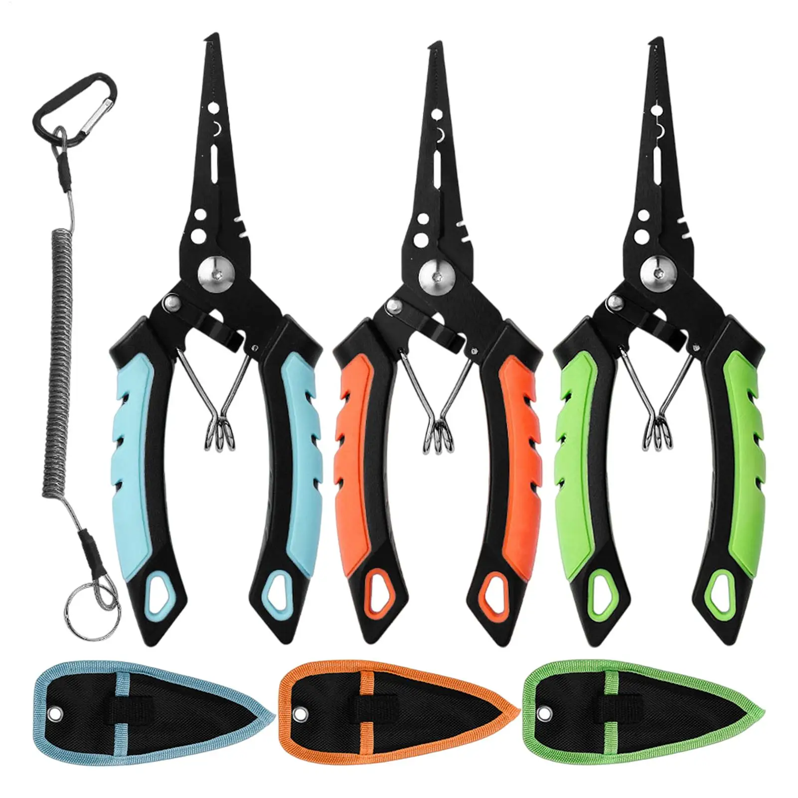 

Усиленные рыболовные плоскогубцы, нержавеющие, для удаления крючков и обрезки лески, для ловли сома, подледной рыбалки, береговой, речной и озерной рыбалки