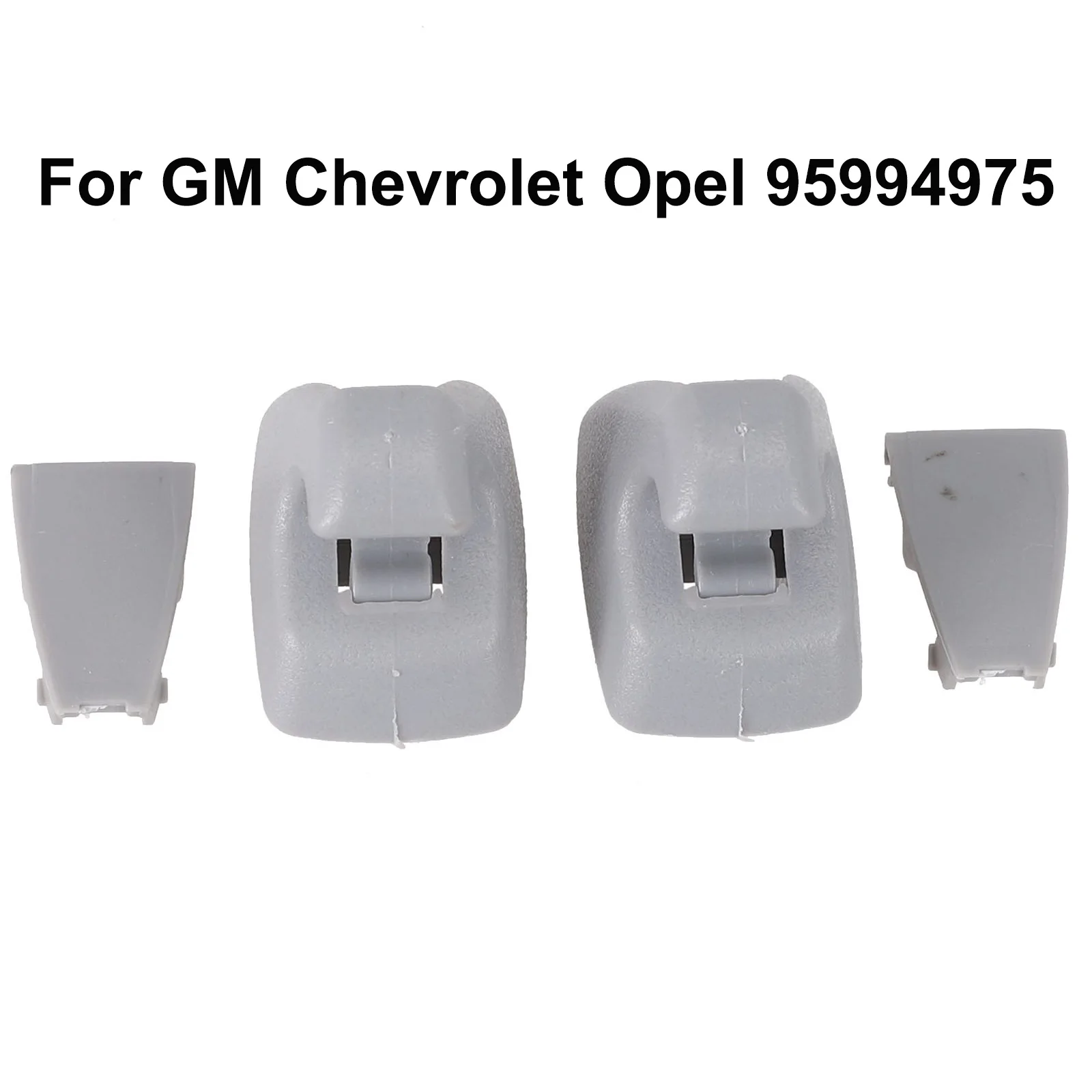 2Pcs Gray Sun Visor Support Clip Retainer Hook Visor Fixing Clip With The Trap Door Located At The Bottom Of Clip