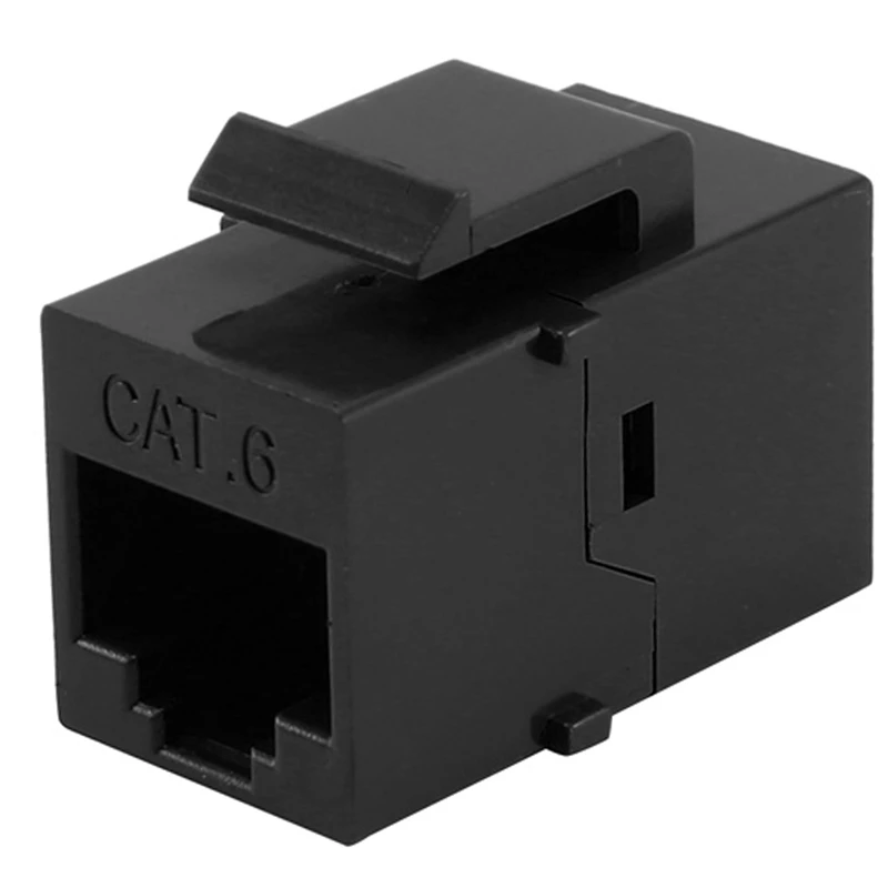 Couremplaçant d'extension de réseau Ethernet LAN, connecteur RJ45, Jack Keystone, Cat 6, adaptateur d'extension de prises, 100 pièces