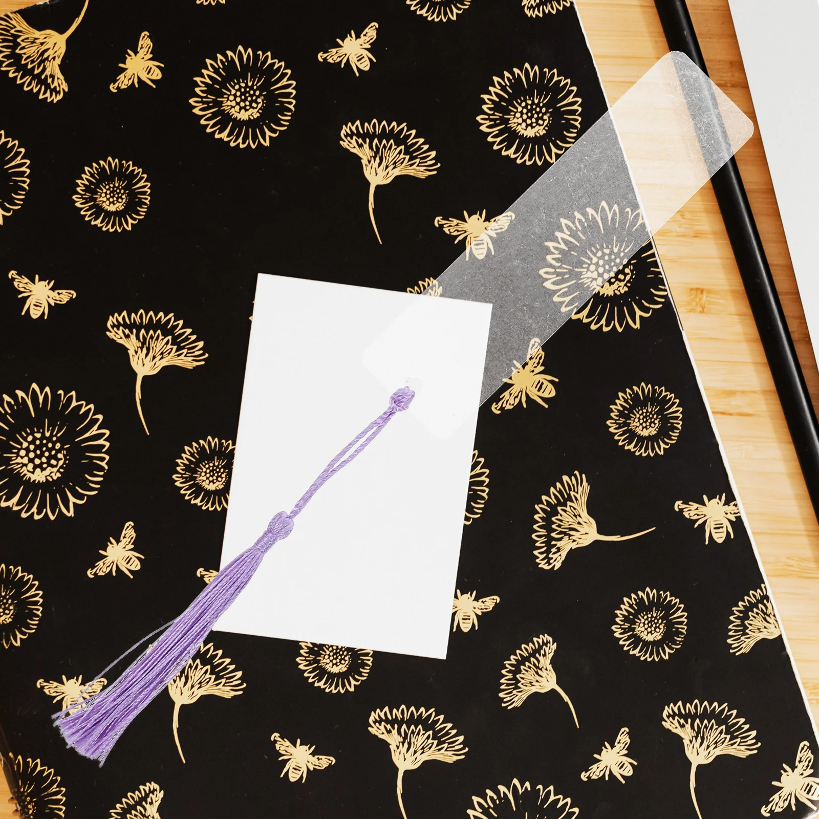 

1Set Transparent Acrylic Bookmark Tassel Blanks DIY Bookmarks Painting Craft Reading Accessories Elegant Page Markers