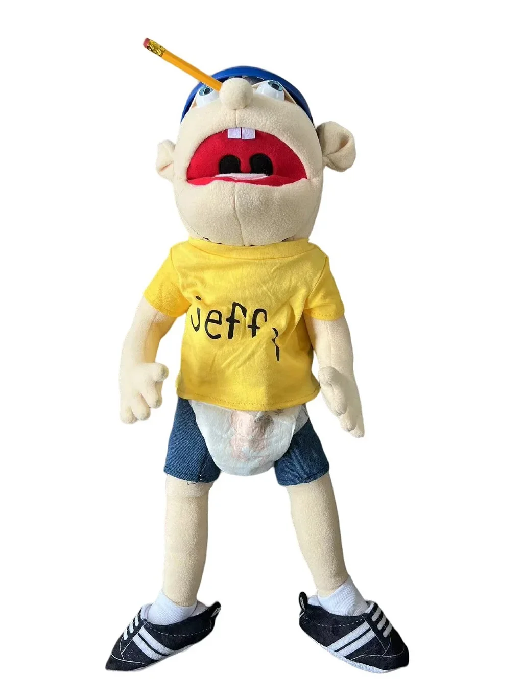 60 ซม.Jeffy หุ่นมือการ์ตูน Plushie ของเล่นตุ๊กตายัดไส้ตุ๊กตาหมอนนอนการศึกษา Playhouse แฟนของขวัญวันเกิด