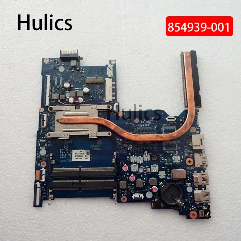 Hulics المستخدمة للوحة الأم للكمبيوتر المحمول HP 15-AY Series 854939 -601 854939 -001 BDL50 LA-D704P مع لوحة SR2EU I3-6100U