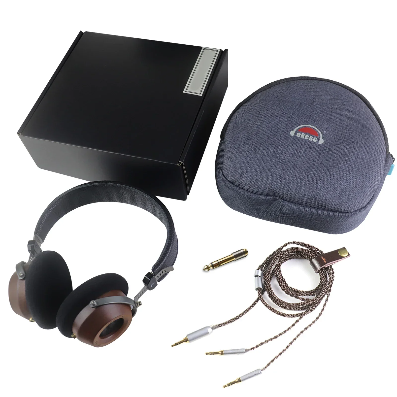 OKCSC M1 Pro 3.5mm Staccabile FAI DA TE Semi-Open-Back Stereo Cuffie HiFi in Legno 40mm Driver Stile Retro-VintageAuricolari Auricolari