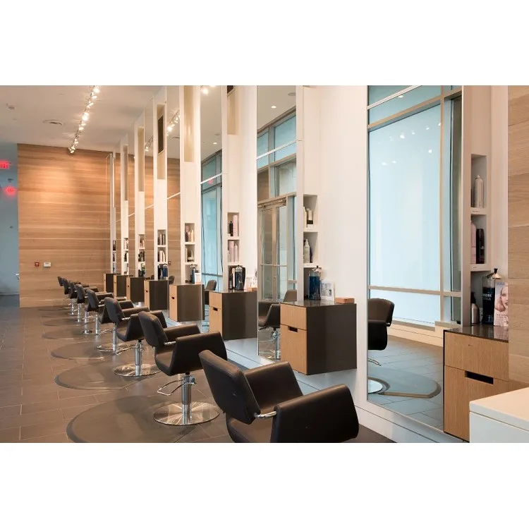 

Luxury Hair Salon Furniture Barber Shop Fixture with Mirror Retail Salon Store Barber Shop Furniture for Sale