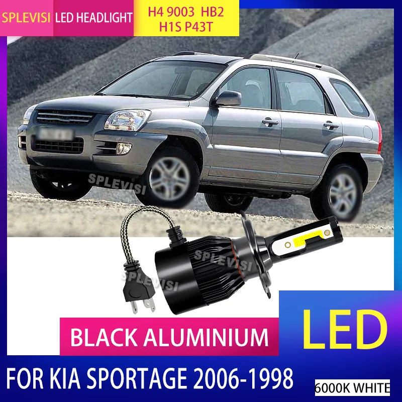 Auto LED Headlight Car Lamp Bulb High Low Beam 60w 6000LM 12V For Kia Sportage 2006 2005 2004 2003 2002 2001 2000 1999 1998