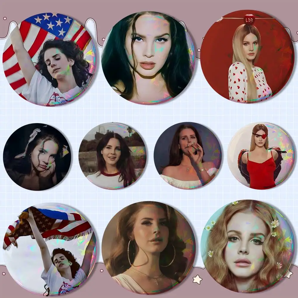 

I Love Lana Del Rey USA Round Exquisite Badge Brooches Creative Pins For Clothes Hat Backpack Gift Accessories