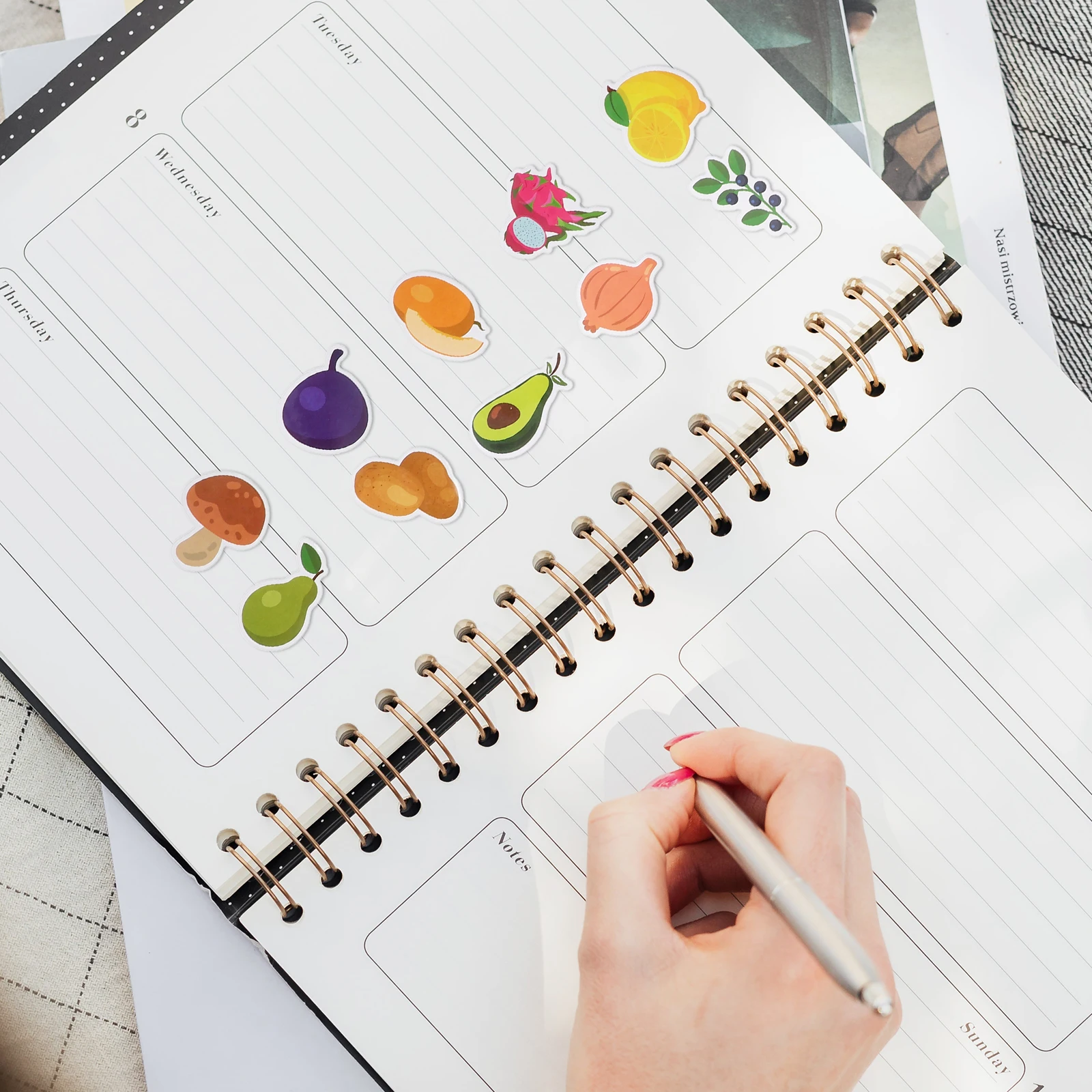 

50pcs Cartoon Fruit Vegetable Stickers Kids Cute Educational Creative Doodling Friendly Material Safe