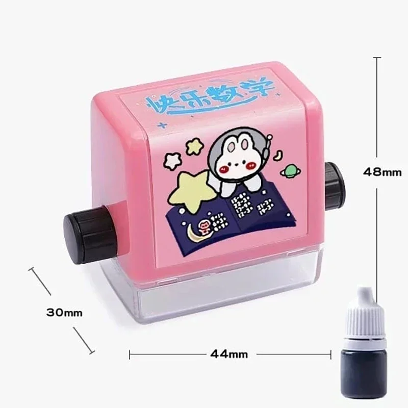 Math Roller Stamp Addition Subtraction Multiplication Division Practice Digital Type Mathematical Operation Stamp Pupils Teacher
