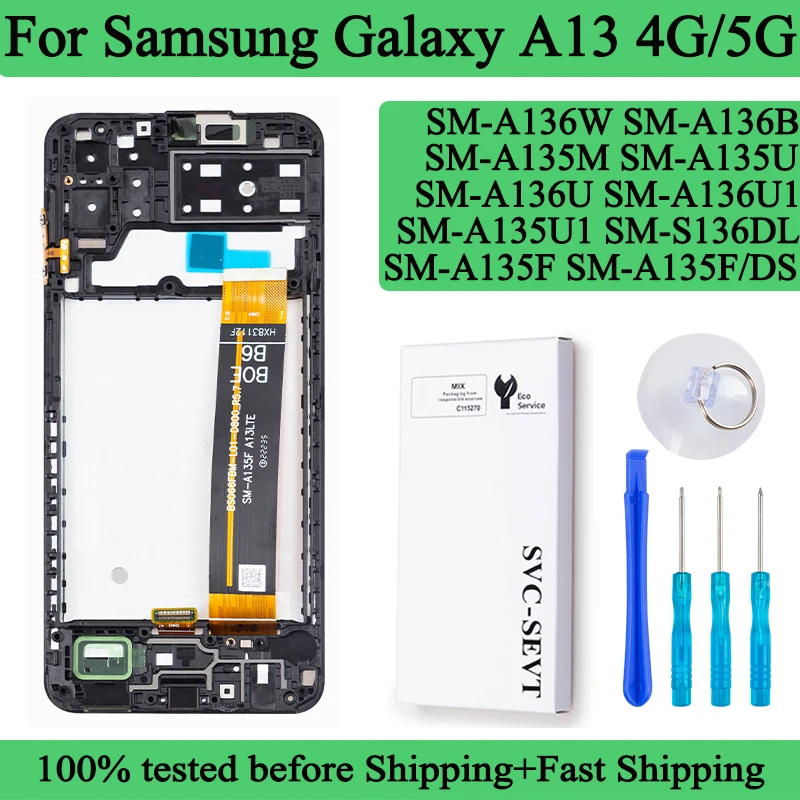 SM-A135M A135F A136U A136B Premium Lcd For Samsung Galaxy A13 4G Display Touch Screen Digitizer Panel Assembly For A13 5G LCD