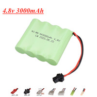 4.8v 3000mah NiMH Battery For Rc toys Cars Tanks Robots Guns Ni-MH 4.8v 2400mAh Rechargeable Battery Pack 1pcs For Rc Boat