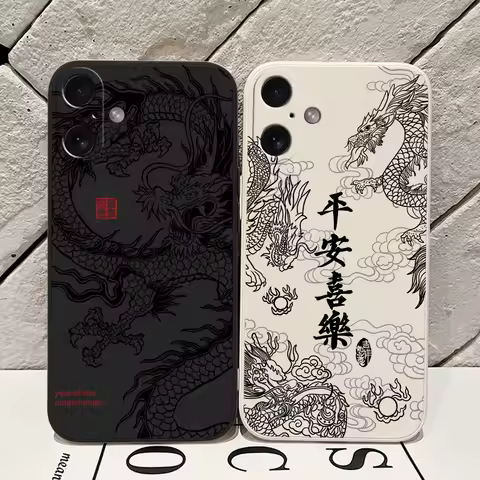 Fashion Cute Chinese Dragon Phone Case For Xiaomi Mi 14T 13 12 12T 11 10T Poco X5 F5 M5 X4 M4 X3 M3 Lite Pro 4G 5G Back Cover