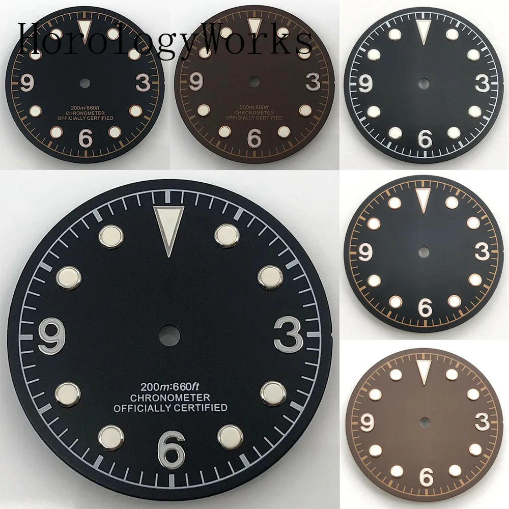 30.5 مللي متر الطلب مضيئة تناسب NH35/NH36 Miyota8205/8215/821A ETA2836/2824 Mingzhu2813/3804 حركة