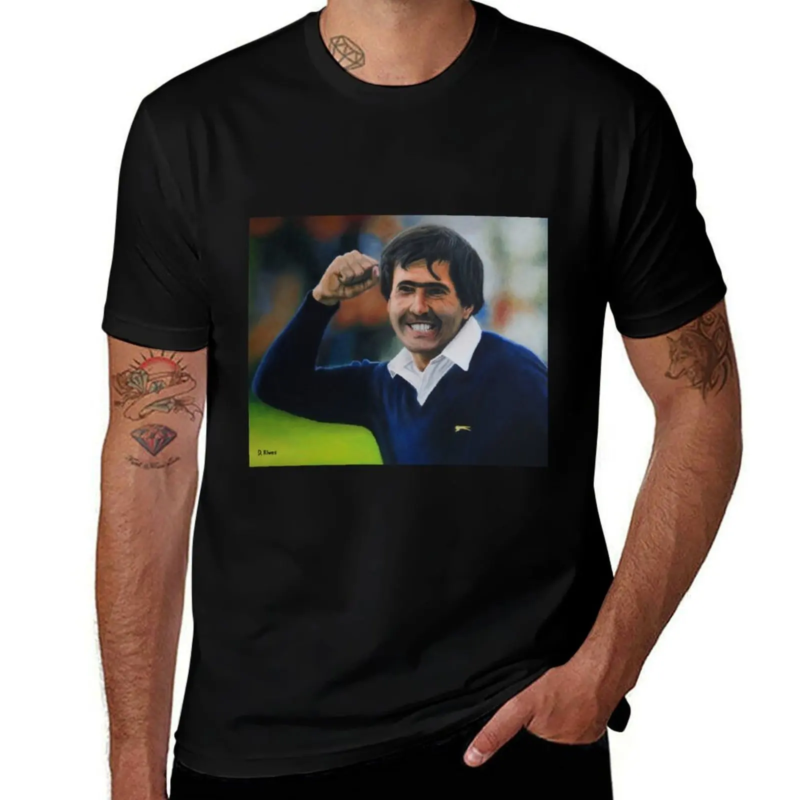 Seve Ballesteros Oil on Canvas T-Shirt Casual Loose Daily Wear T-Shirt