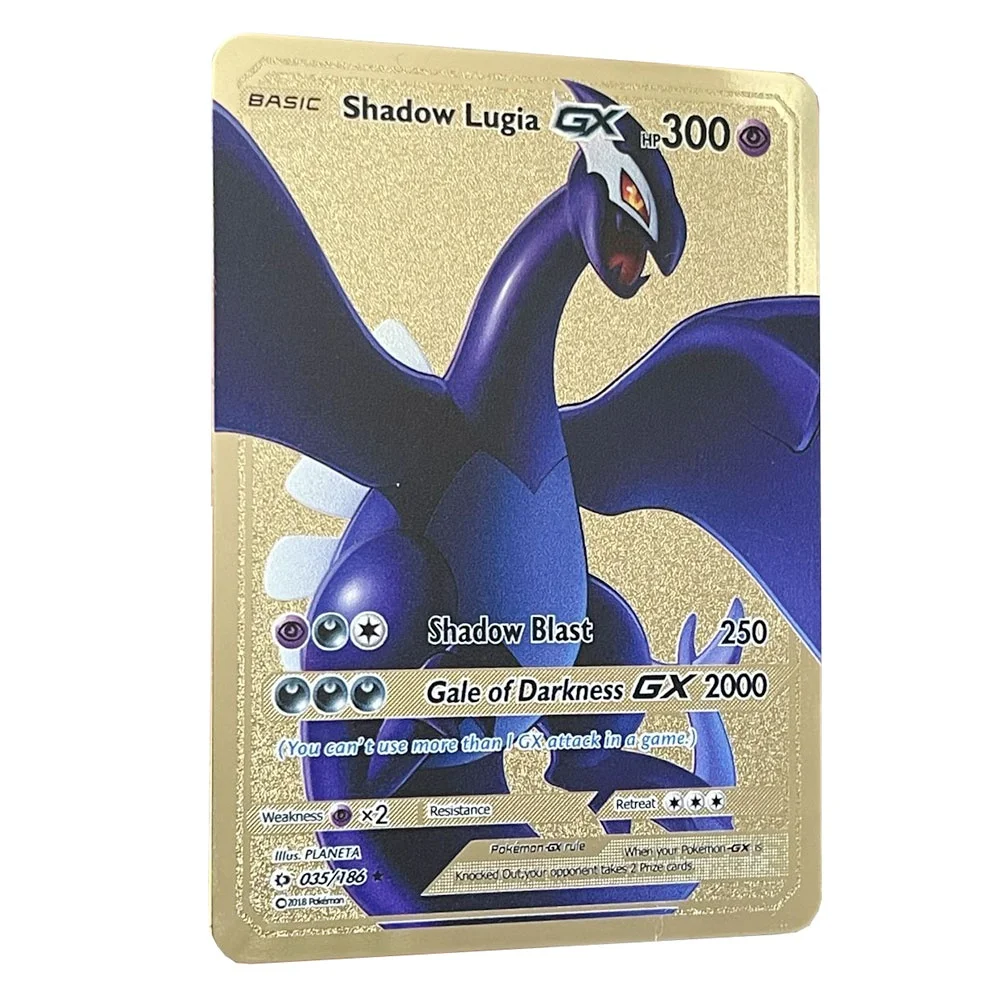 Diy Pokemon Vmax Charizard Metal Card Self-Control Ptcg Collect Signature Trading Flash Card Anime Cartoon Gift