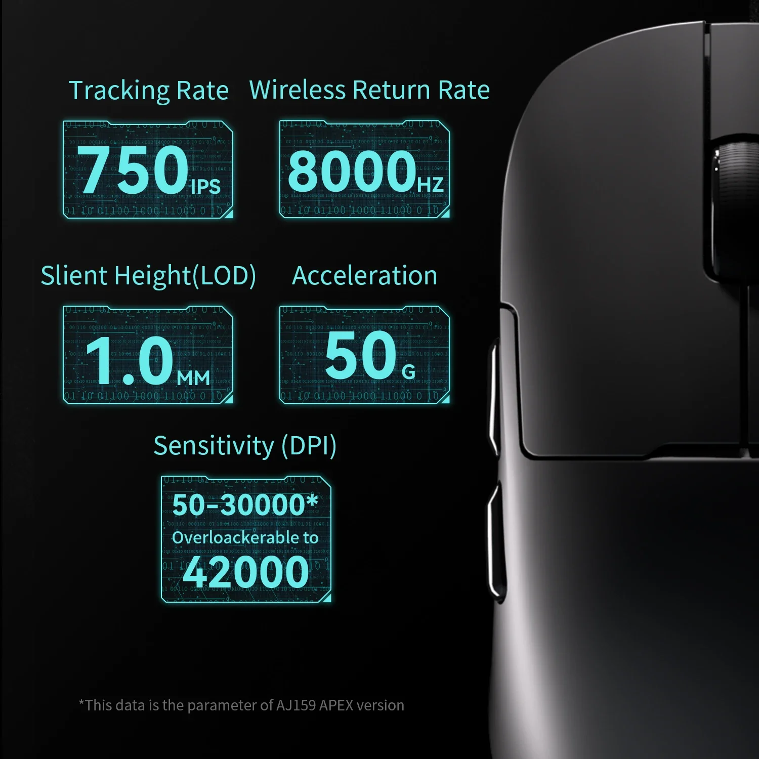 AJAZZ AJ159 PRO Wireless Gamer Mouse with RGB Magnetic Charging Base Lightweight AJ159P Gaming Mouse for PC Laptop