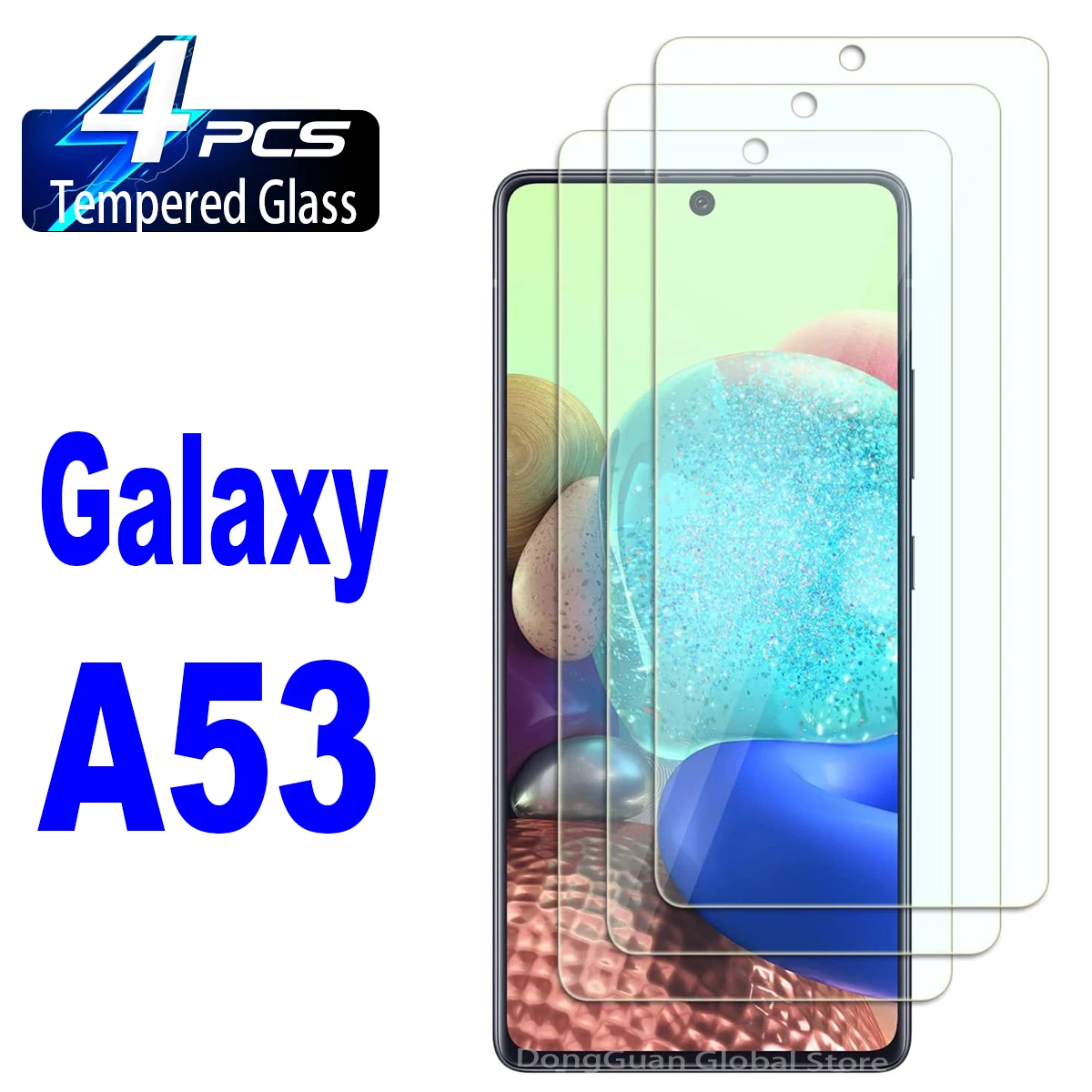 Protetor de Tela para Samsung Galaxy A53 5G, Vidro Temperado HD, 9H, 2 Pcs, 4Pcs