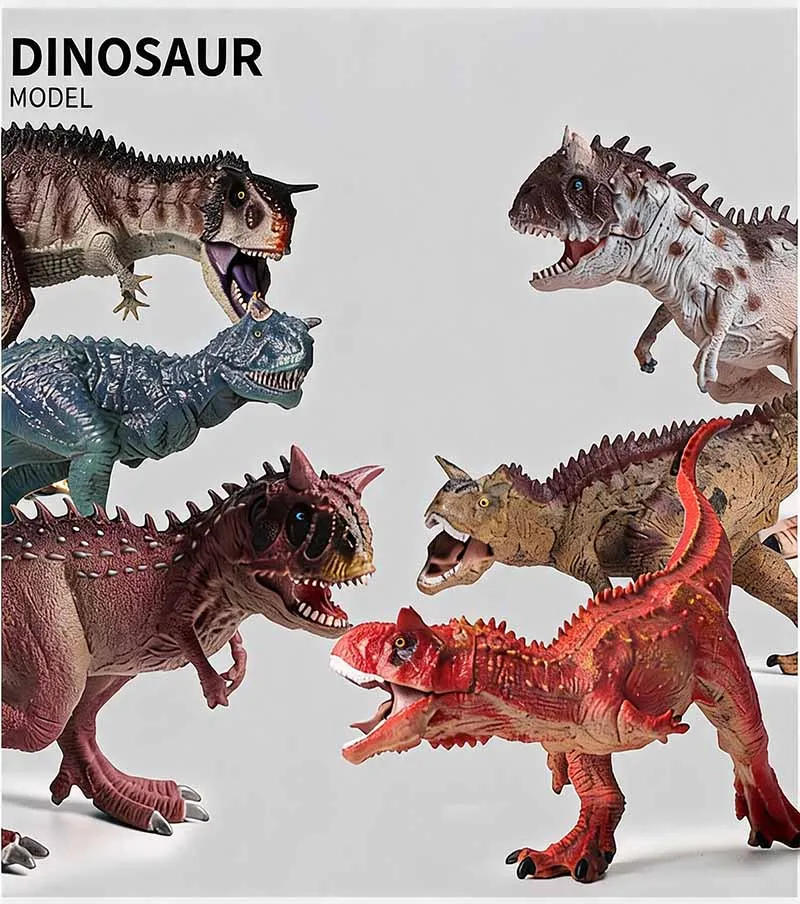 Figura de Dinosaurio Carnotaurus de Jurassic World, Modelo Realista de Toro con Cuernos, Figuras de Animales de PVC, Juguetes Educativos