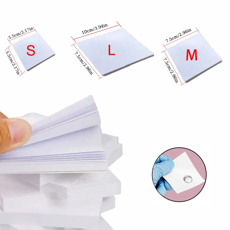 50 Sheets/Book Dental Disposable Mixing Paper Dental Laboratory Cement Powder Mixing Paper Tool Material