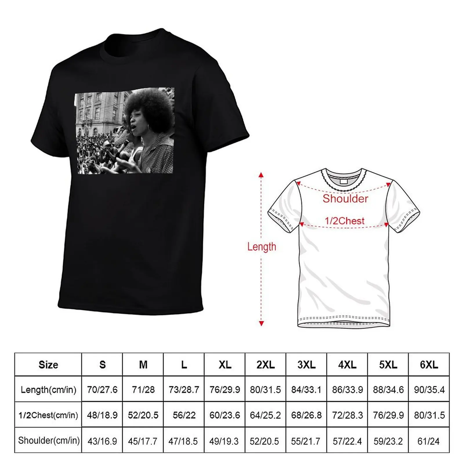 Angela Davis Speech T-Shirt anime anime stuff plus size men clothing