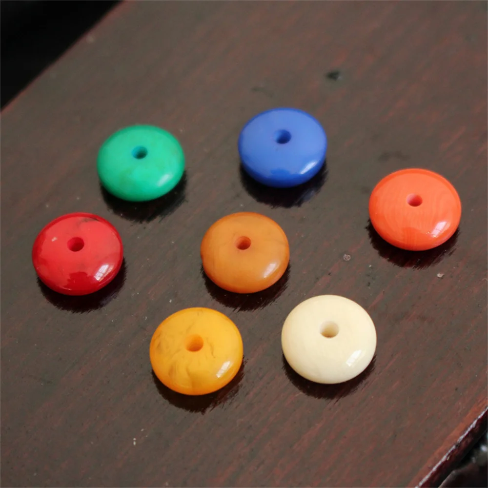 

8x2mm Honey Resin Beeswax Wheels Abacus Spacer Loose Beads DIY Jewelry Making Necklace Bracelet Key Chain Gems Crimp