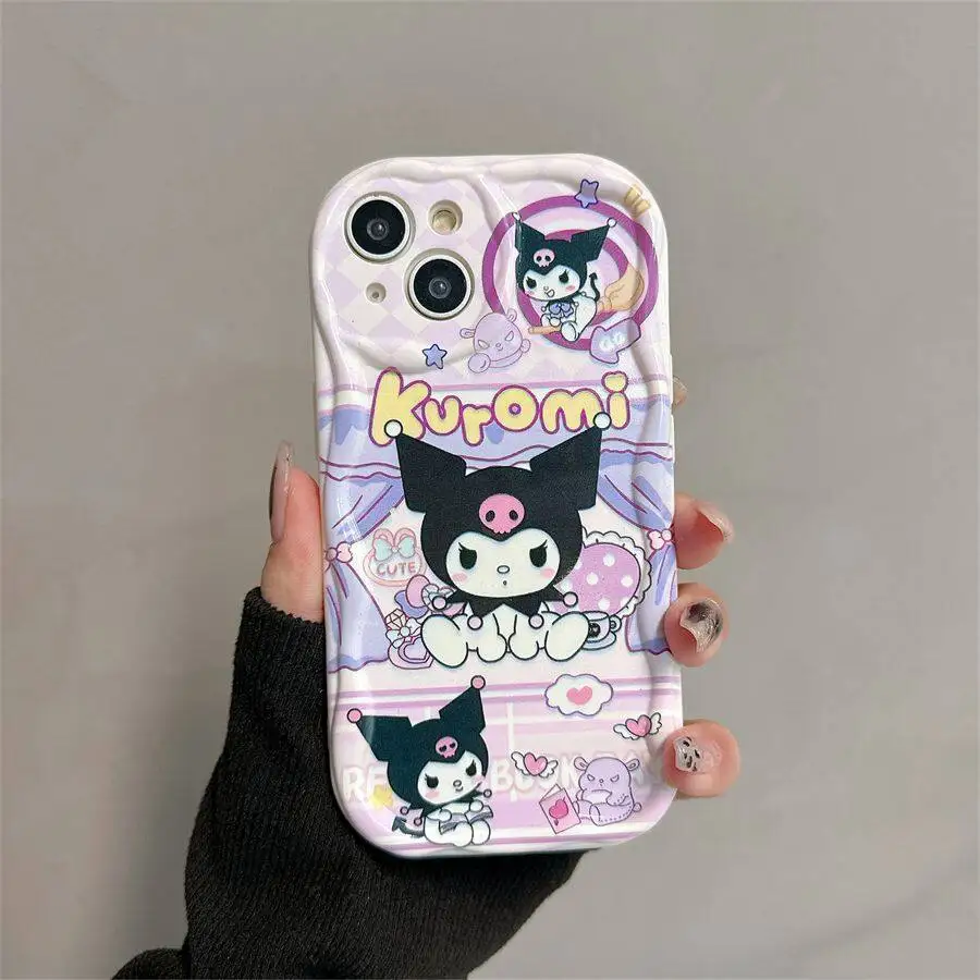 Wavy Phone Case for Huawei Honor 90 Lite 5G P30 Mate 30 40 Pro P40 Nova 9 10 SE 11 5T 7 Pro Cover Cute Kuromi Cinnamoroll Melody