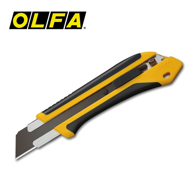 OLFA XH-AL Extra Heavy-Duty Cutter with Auto Lock 25mm Large Utility Knife Comfort Grip X-Series Wallpaper Craft Cutting Tools