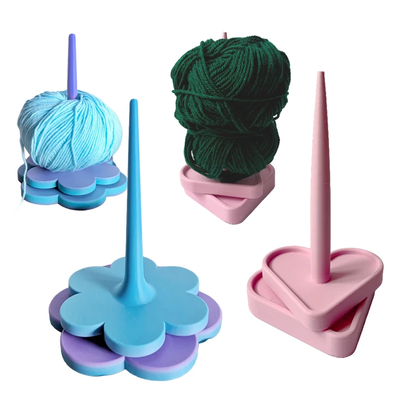 Yarn Spinner Vertical Rotary Yarn Holder Anti-Tangle Wool Stand Knitting Crochet Weaving Textile DIY Craft Sewing Accessories