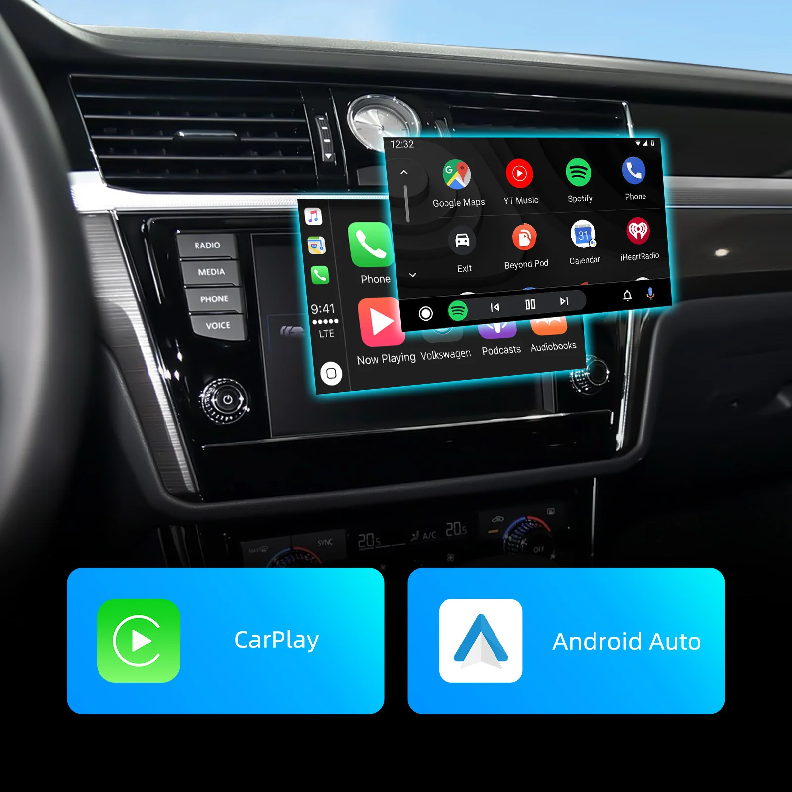 Wireless Carplay Box For VW Volkswagen Tiguan Magotan Passat Superb Sagitar With MIB2 Platform Original Screen Upgrade Module
