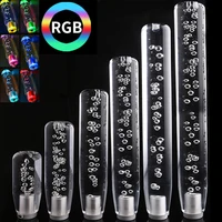 Perilla de palanca de cambios RGB Universal con luz/sin cristal de luz transmisión Manual palanca de cambios de burbujas 10cm/15cm/20cm/25cm/30cm
