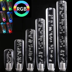 Universal RGB Shift Knob Stick with Light/NO Light Crystal Manual Transmission Bubble Gear Shifter 10cm/15cm/20cm/25cm/30cm