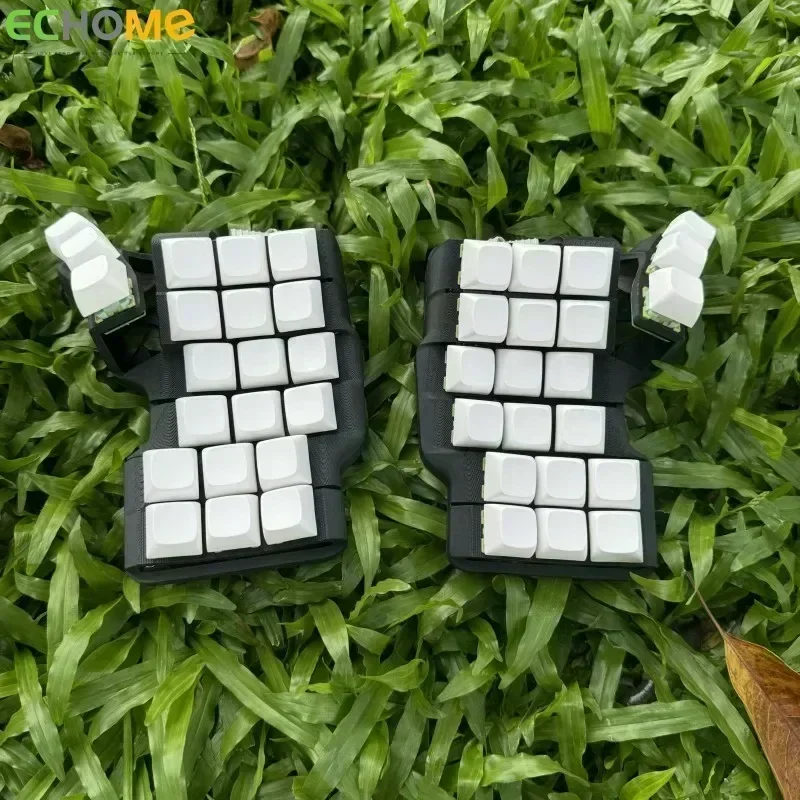 Imagem -05 - Tbk Mini Split Mecânico Teclado Personalizado Rgb com Fio Cinza Madeira v4 Lemonv3 Mudo Axi Soldagem Fdm Via Ergonomia Teclado Mecânico