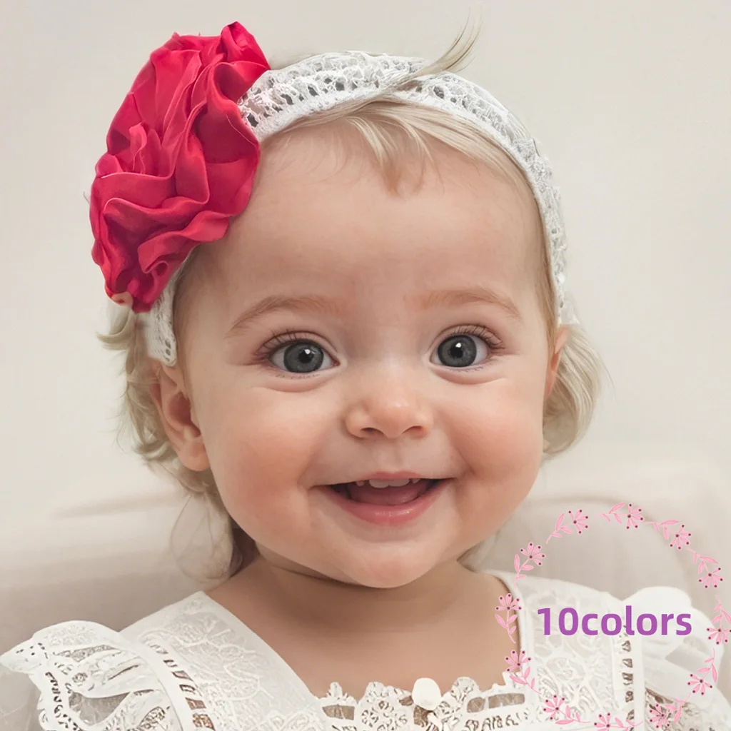 

Мягкая эластичная повязка для волос, повязка на голову, тюрбан с бантом, головной убор для новорожденных и детей, аксессуары для девочек, реквизит для фотосессий, цветы, розы