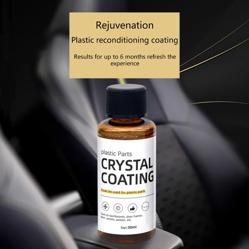 Crystal Coating for Car,Plastic Part Crystal Coating,Plastic Part Crystal Coating for Car Instrument Panels 30ml T3EF