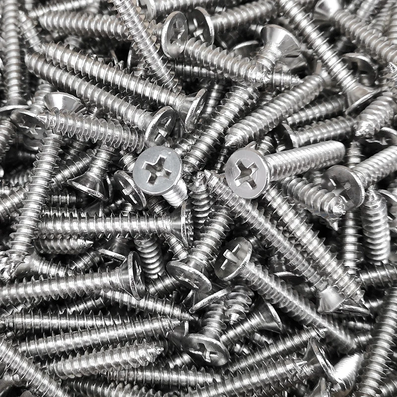 10/50/100pcs M2 M2.3 M3 M3.5 M4 M5 M6 Cross Flat Head Self-tapping Screws  304 Stainless Steel Phillips Screws Furniture Screw