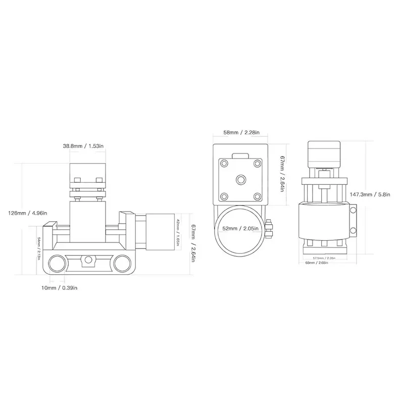 3018 Z Axis Upgrade with 52mm Spindle Holder for 3018 Pro CNC Engraving Machine Parts CNC Accessories