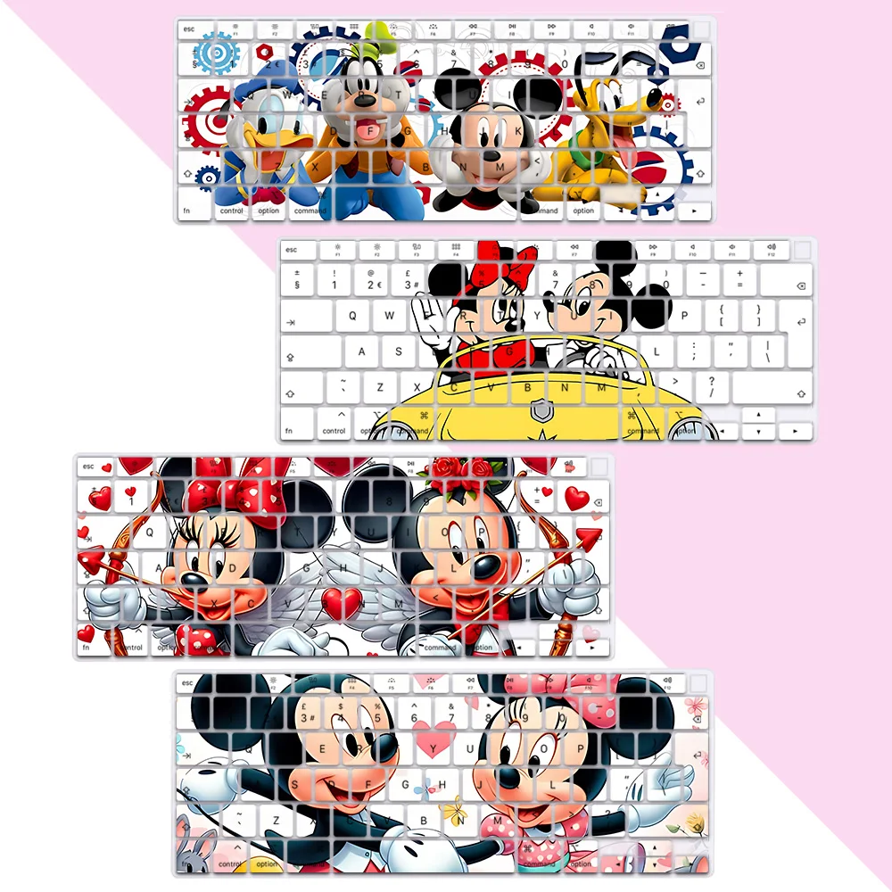 

Couple Mickey Minnie EU Layout Color Print Soft Silicone Keyboard Cover For Macbook 2020 Air A2179 A2337