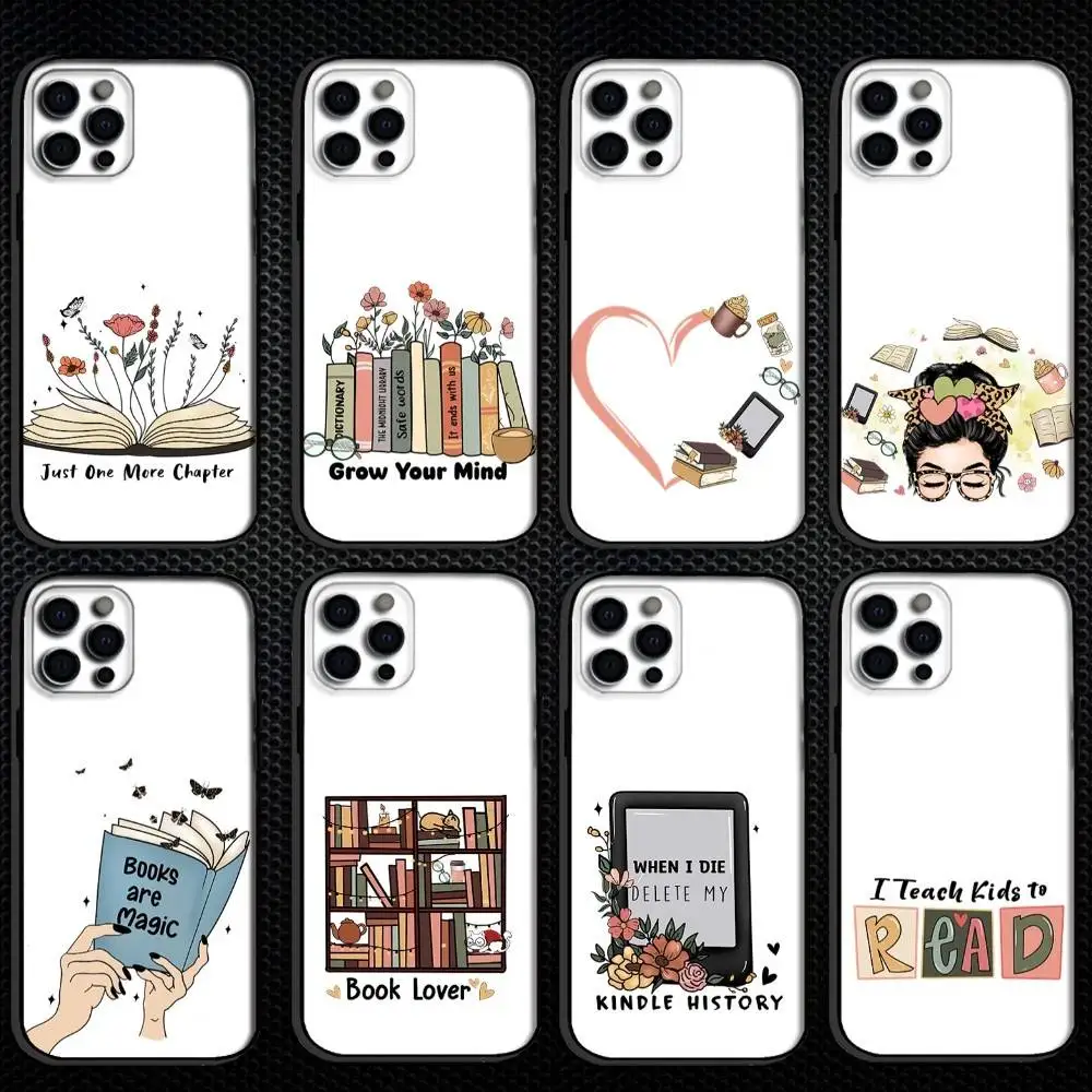 

Keep Reading Phone Case For iPhone 16,15,14,13,12,11 Plus,Pro Max, Others Soft Black Cover