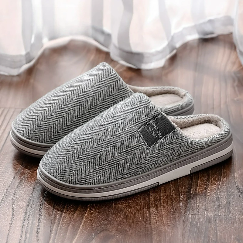 Winter Men's Slippers Warm Cotton Slippers Lightweight Comfortable Casual Shoes Home Indoor Couples Flats Non Slip Soft Slippers