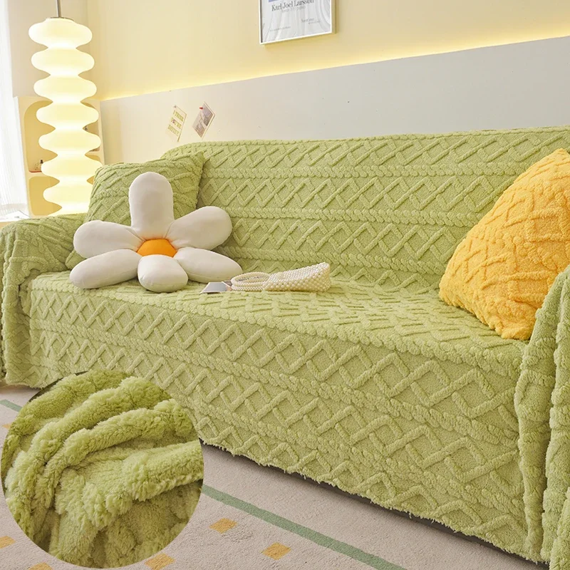 

much thicker plush sofa towel,stretch sofa protector,keep warm blankets for sofa cover