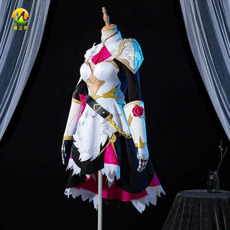 Game Genshin Impact Cosplay Fantasias para Mulheres, Noelle Anime, Halloween, Sexy, Sem Decoração, Flor, Cavaleiros, Conjunto Lolita, Vestido Empregada