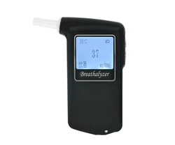 New Police Breathalyzer Big LCD High Accuracy Alcohol Tester AT868F Alcotest Digital Display Temperature with 10 Mouthpiece