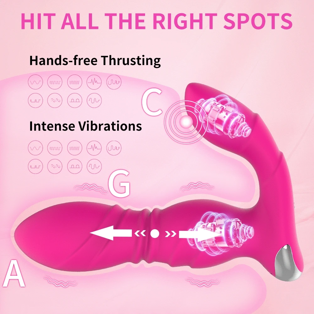 App Vibrators for Women Long Distance Wearable Panties Vaginal Thrusting Dildo Masturbator Anal Butt Massager Sex Toys for Woman view 2