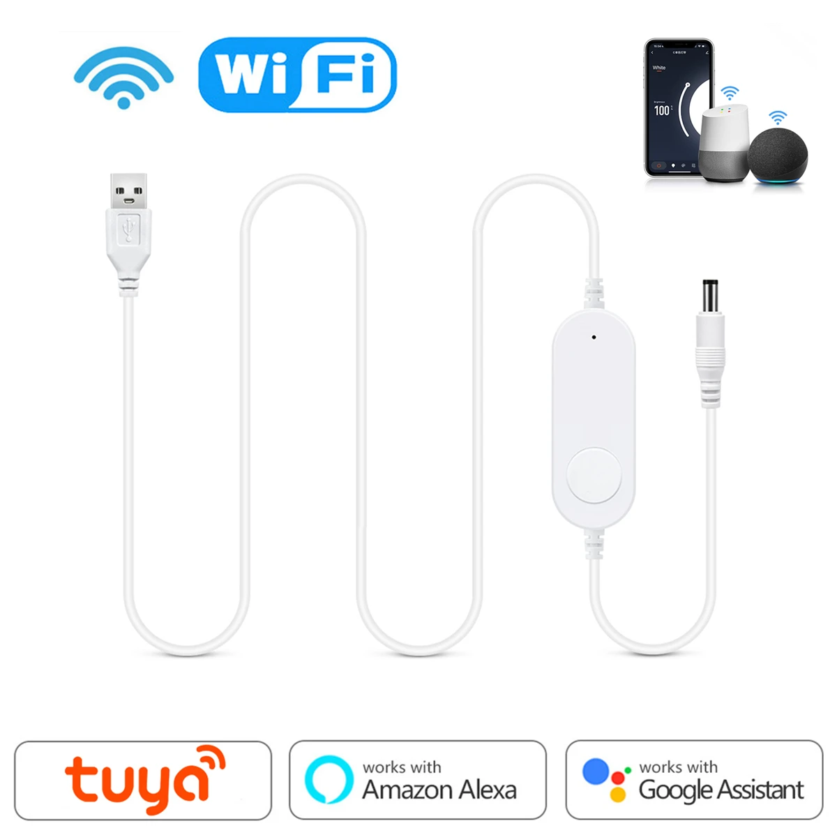 Smart Life Alexa Tuya Wifi Controler USB DC5V WiFi LED Strip Lights Controller APP controllo vocale compatibile Alexa Google Home